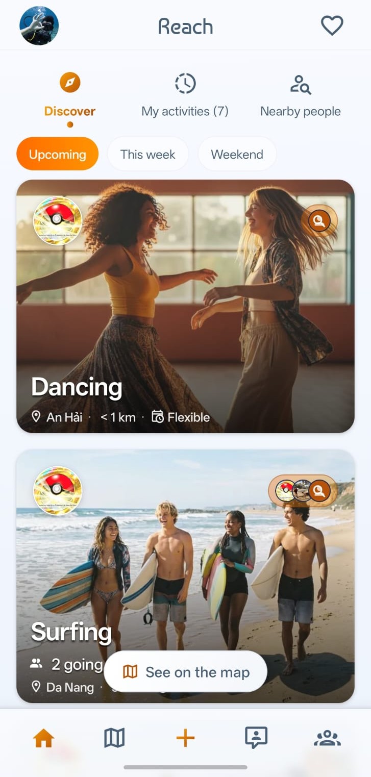 Reach Discover App Screen